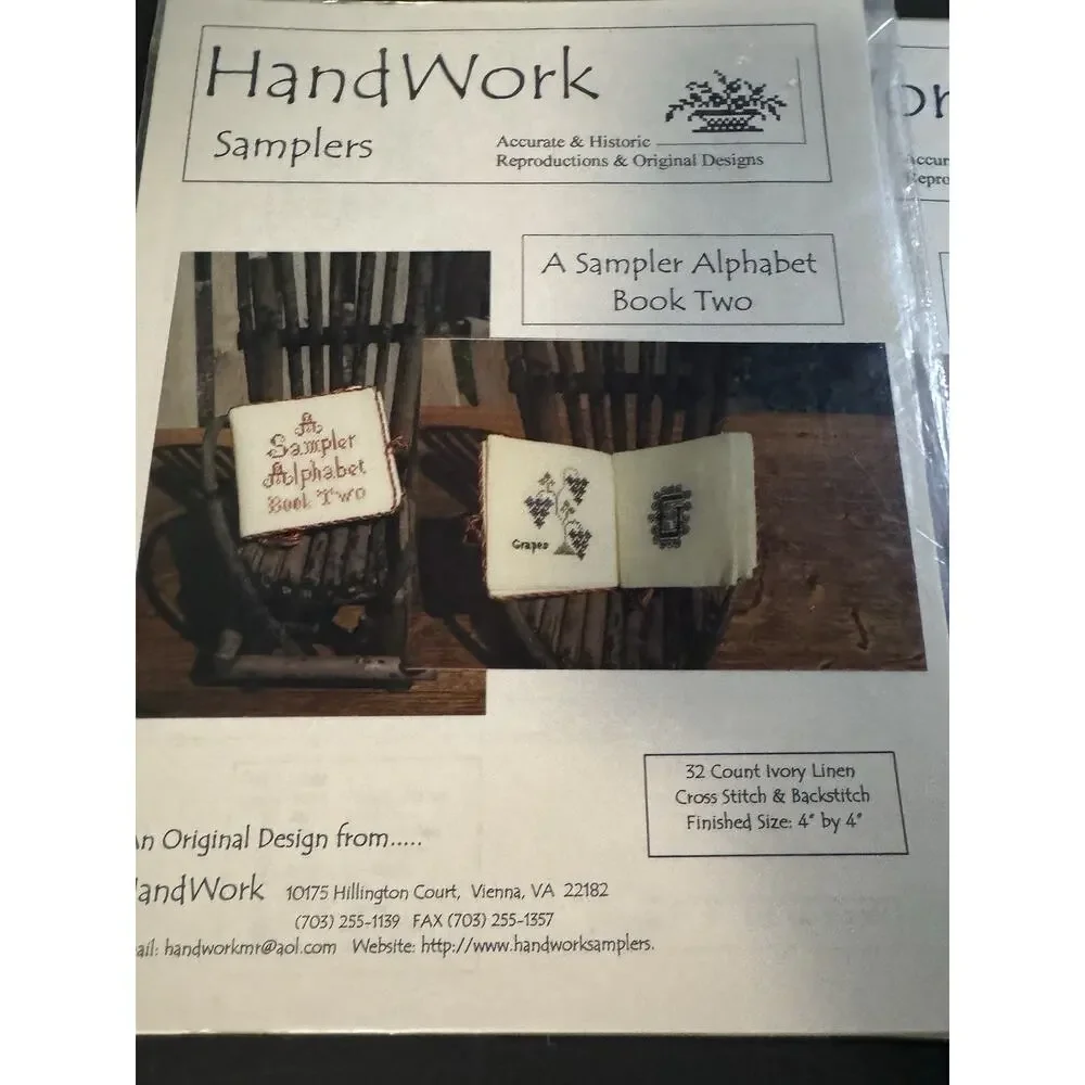 Handwork Samplers A SAMPLER ALPHABET Book One Two Three Four Reproduction Chart